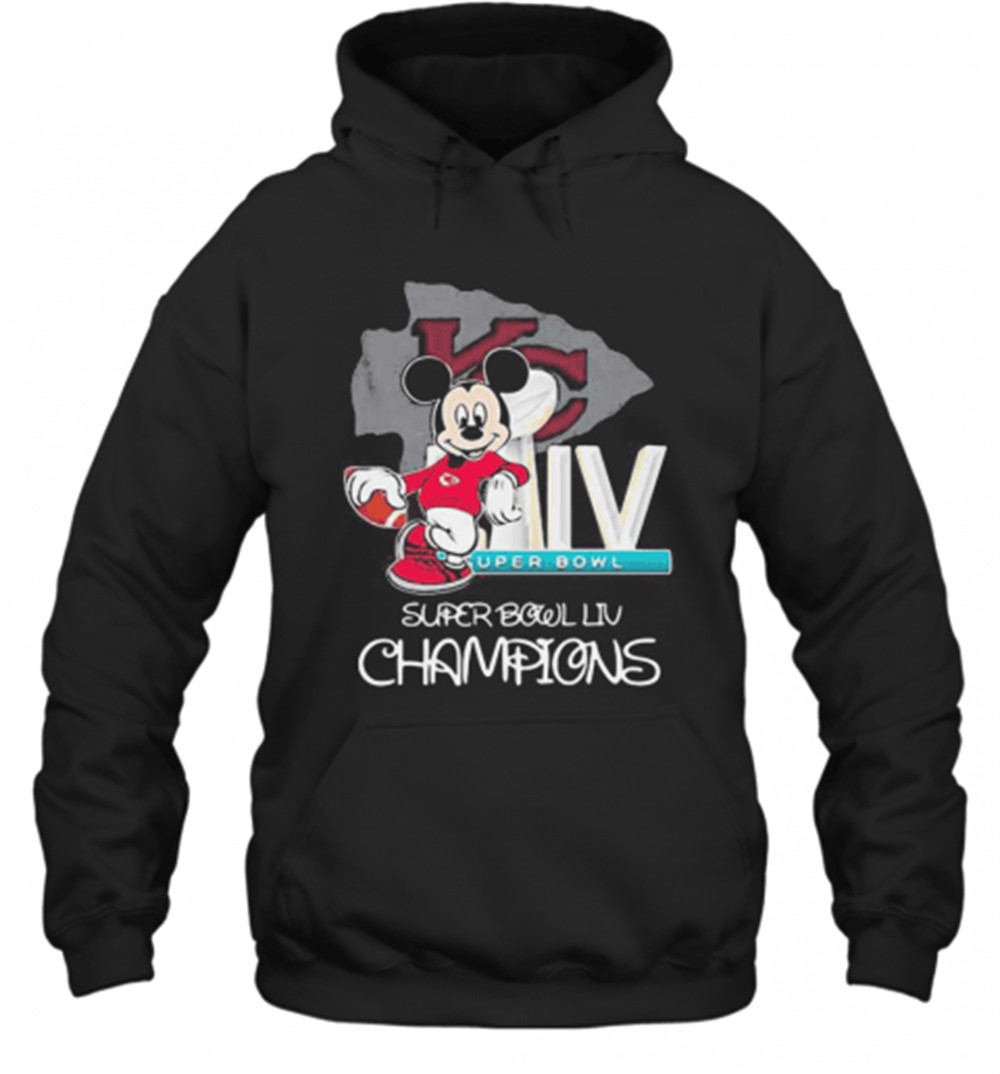 Mickey Mouse Kansas City Chiefs Super Bowl Liv Champions T-Shirt