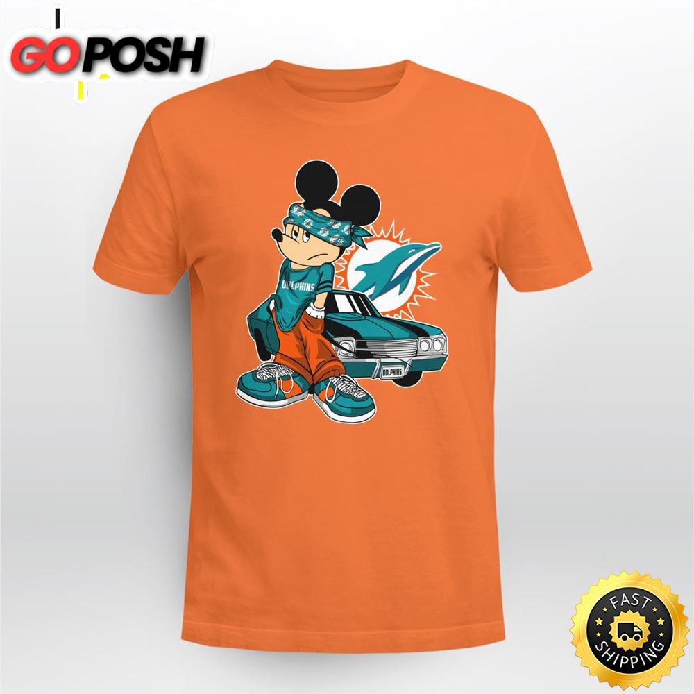 Mickey Mouse Miami Dolphins Super Cool Mickey Mouse 100 Year Anniversary Shirt