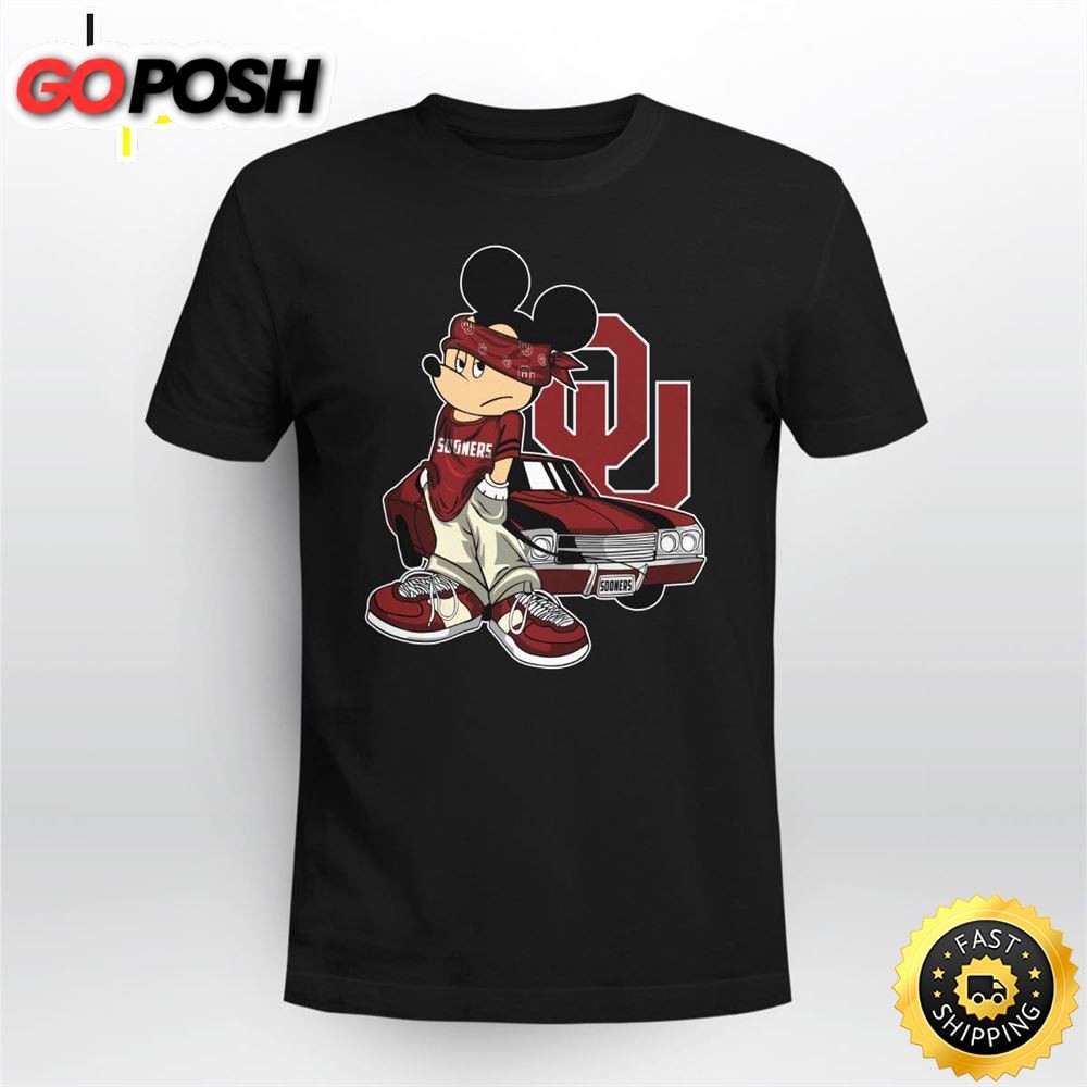 Mickey Mouse Oklahoma Sooners Super Cool Mickey Mouse 100 Year Anniversary Shirt