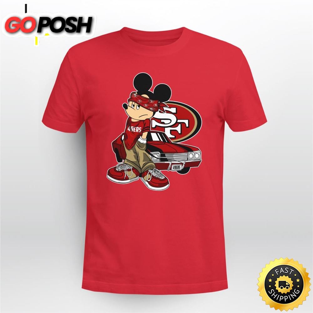 Mickey Mouse San Francisco 49ers Super Cool Mickey Mouse 100 Year Anniversary Shirt
