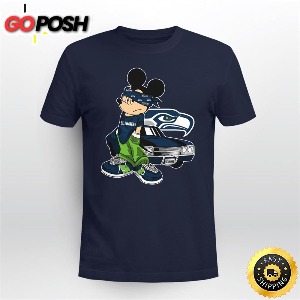 Mickey Mouse Seattle Seahawks Super Cool Mickey Mouse 100 Year Anniversary Shirt