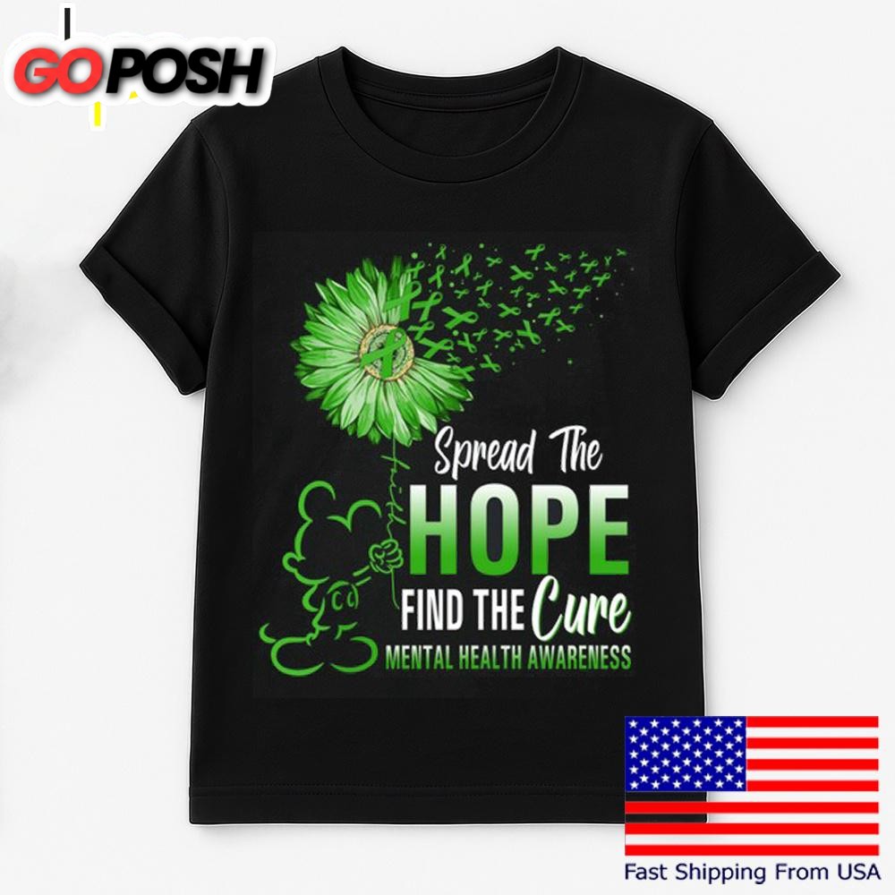 Mickey Mouse Spread The Hope Find The Cure Mental Health Awareness T Shirt