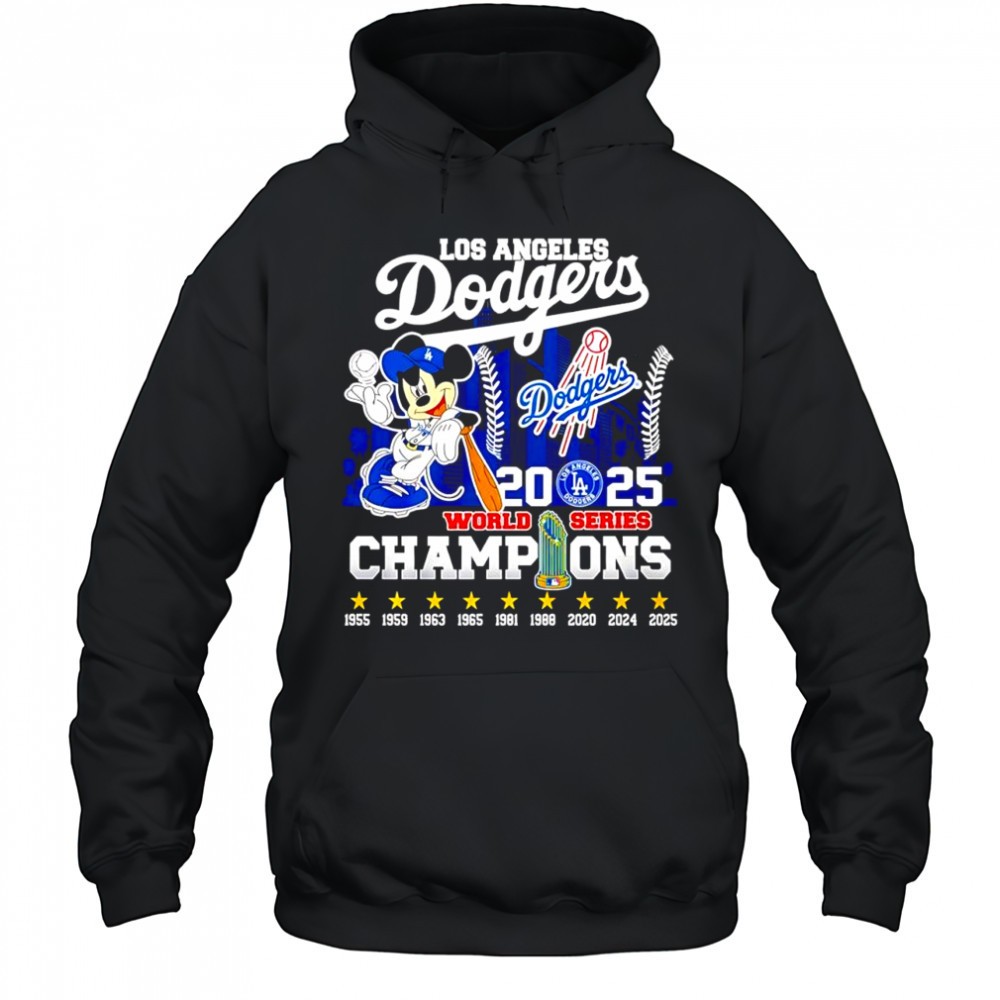 Mickey Mouse X Los Angeles Dodgers World Series Champions 2025 shirt
