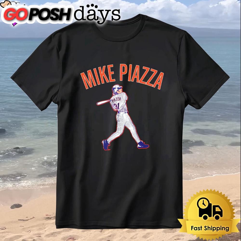 Mike Piazza Home Run Swing Baseball Slugger Legend T-Shirt