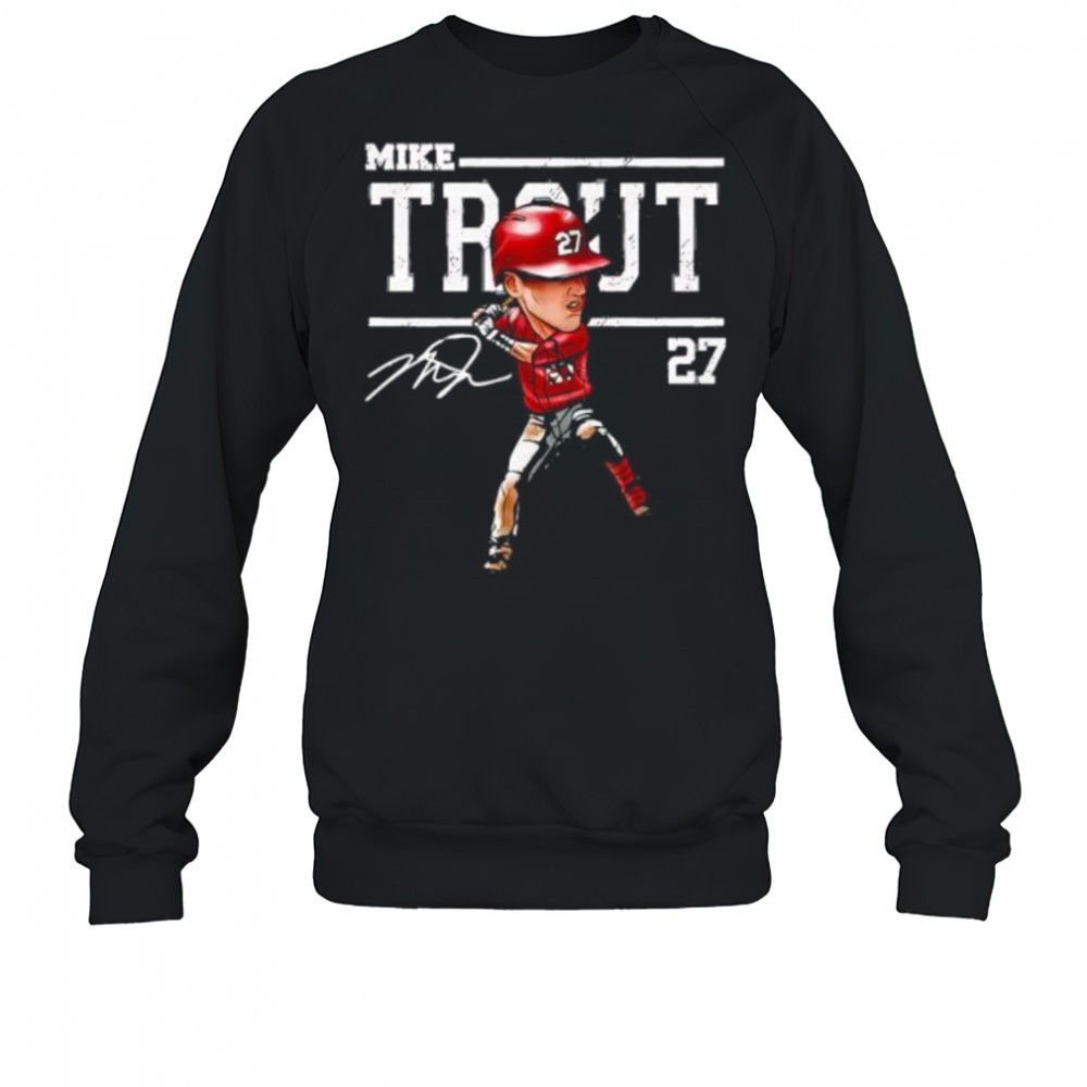 Mike Trout Cartoon number 27 shirt