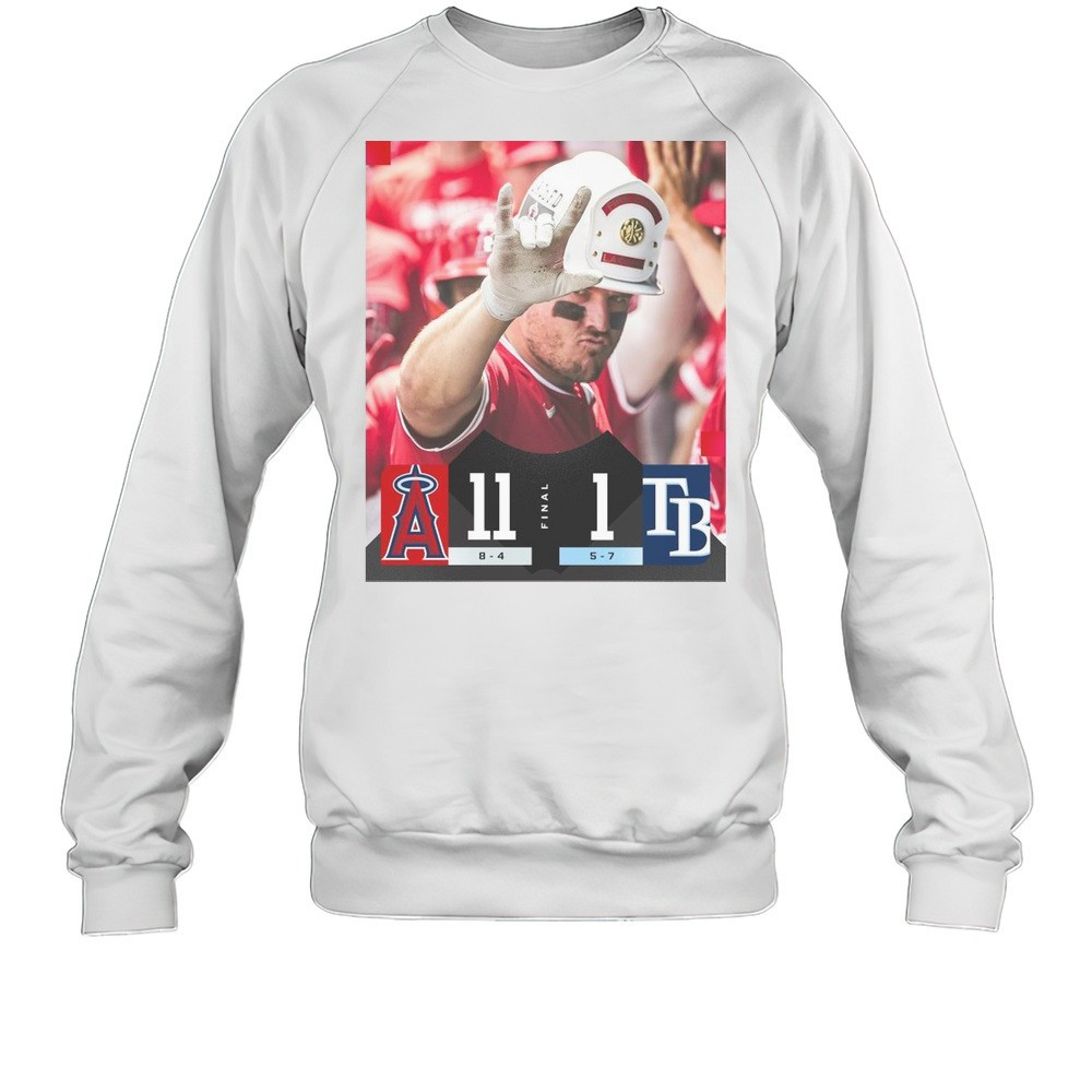 Mike Trout Los Angeles Angels Win Tampa Bay Rays Final Score 11 1 MLB Baseball 2025 Poster T-shirt