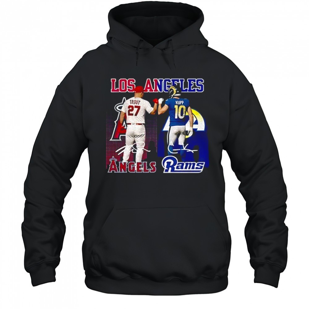 Mike Trout Los Angeles Angels x Cooper Kupp Los Angeles Rams signature sports shirt