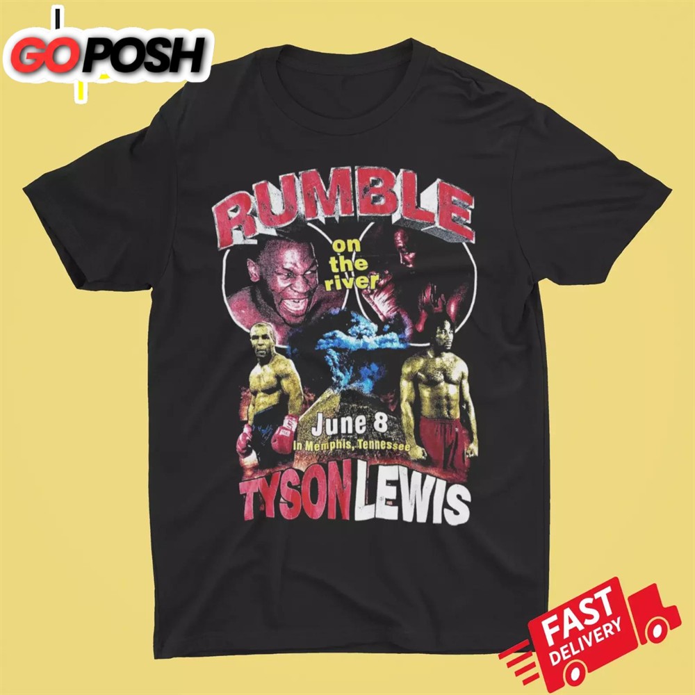 Mike Tyson Lennox Lewis Rumble On The River Boxing Fight Men T-Shirt