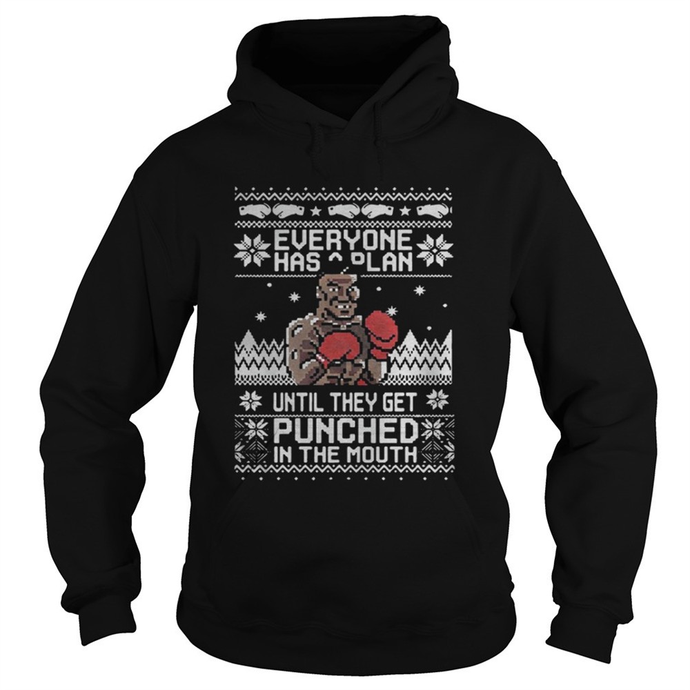 Mike Tyson Punch Everyone has a plan until ugly Christmas sweate