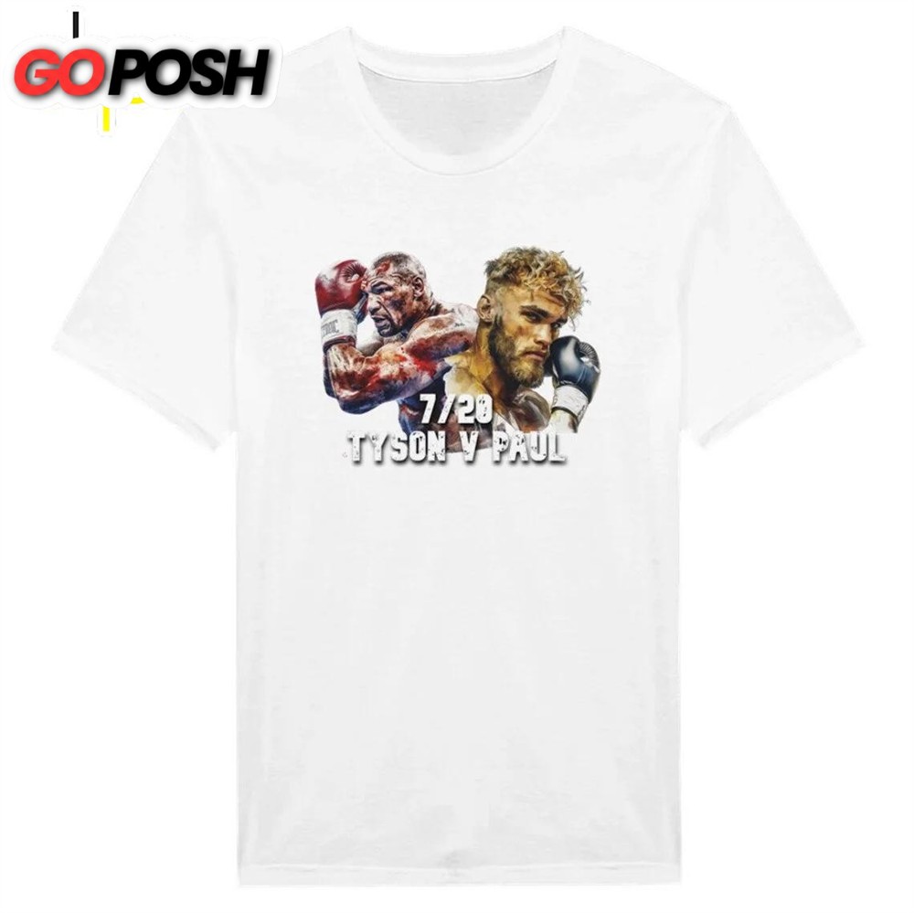 Mike Tyson Vs Jake Paul Unisex White T-Shirt