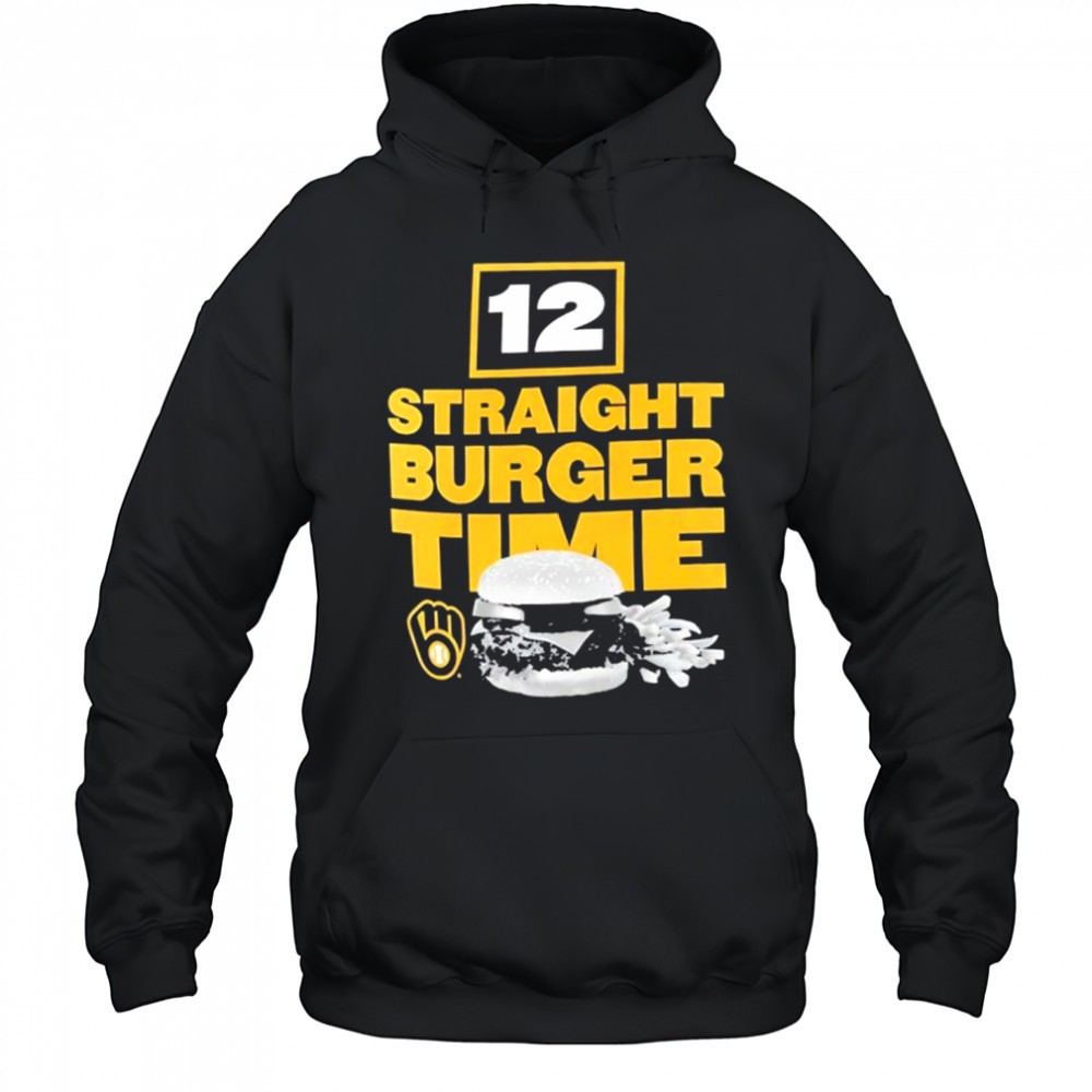 Milwaukee Brewers 12 straight burger time shirt