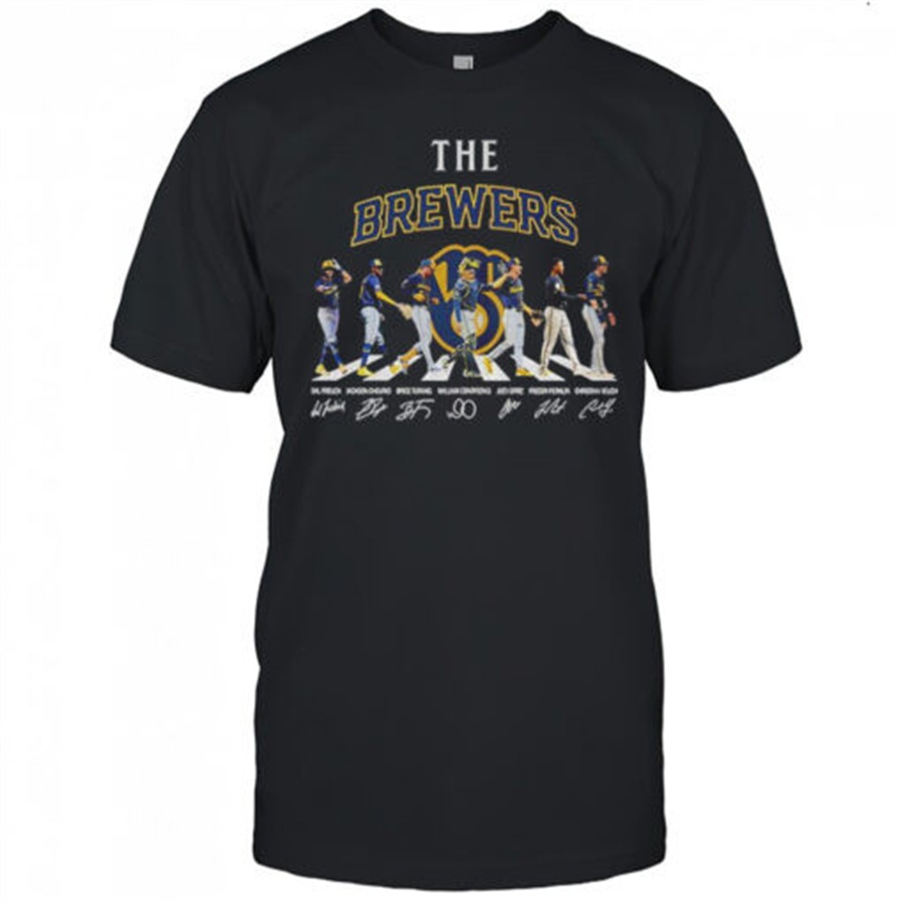 milwaukee-brewers-abbey-road-signatures-mlb-baseball-shirt-hq2qyodr Milwaukee Brewers Abbey Road signatures MLB Baseball shirt