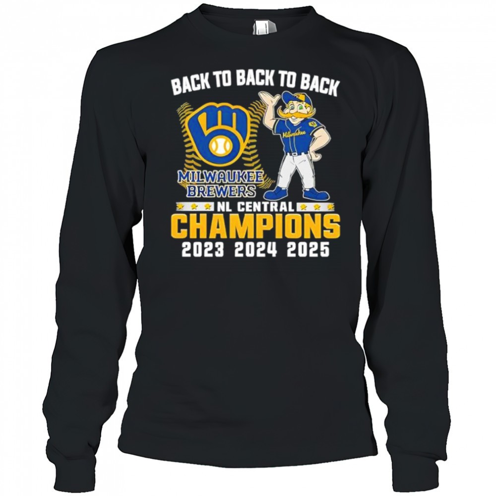 milwaukee-brewers-mascot-nl-central-central-division-champions-back-to-back-to-b-1fu3yts1 Milwaukee Brewers Mascot NL Central Central Division Champions Back To Back To Back shirt