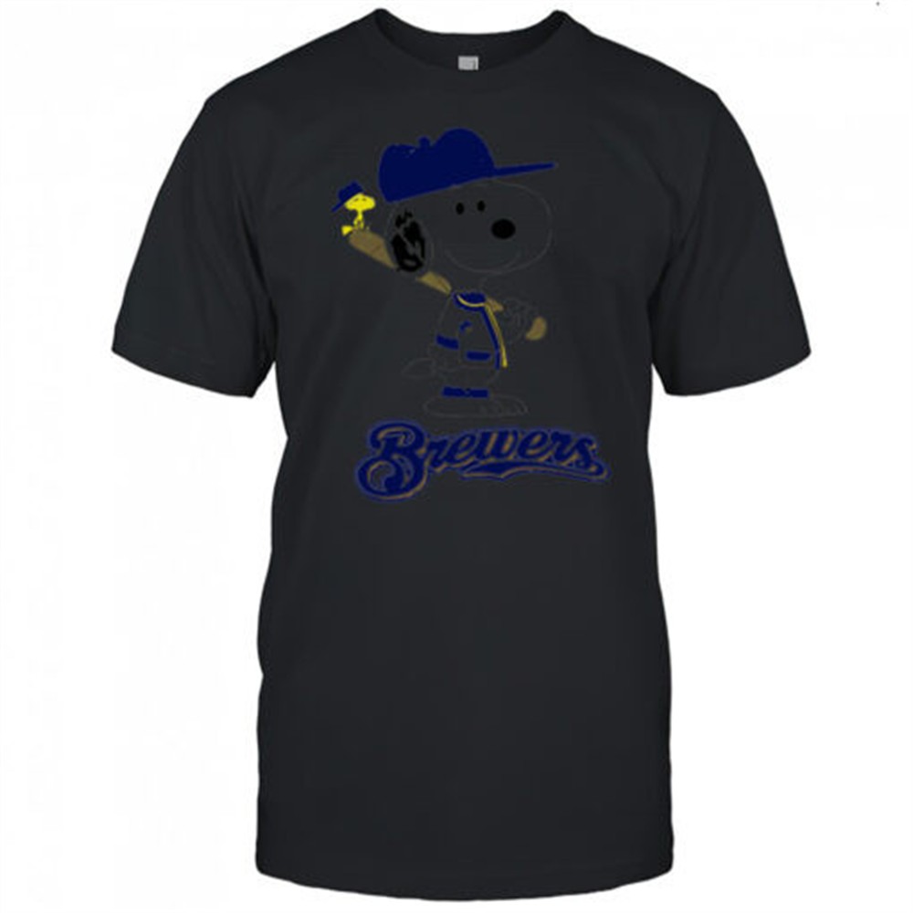 milwaukee-brewers-snoopy-baseball-funny-cartoon-shirt-gb31or41 Milwaukee Brewers Snoopy Baseball funny cartoon shirt