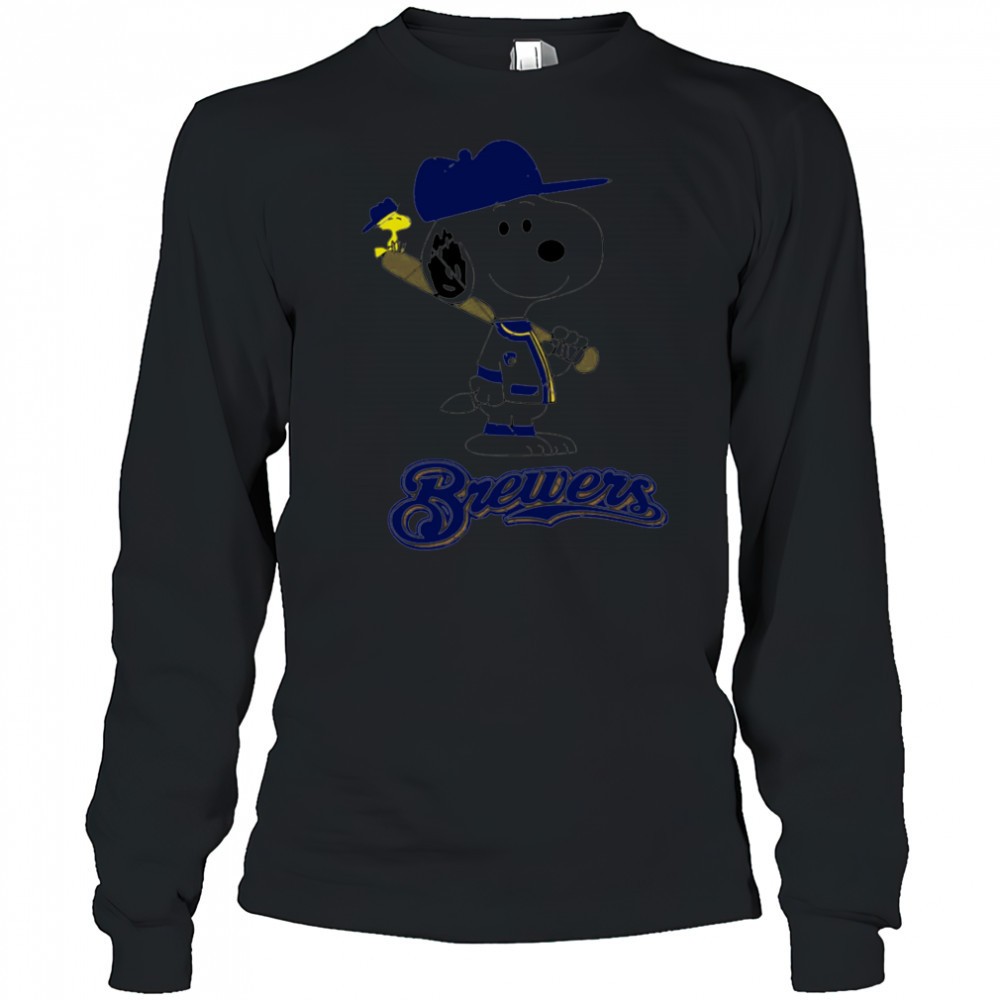 milwaukee-brewers-snoopy-baseball-funny-cartoon-shirt-gb31or41 Milwaukee Brewers Snoopy Baseball funny cartoon shirt