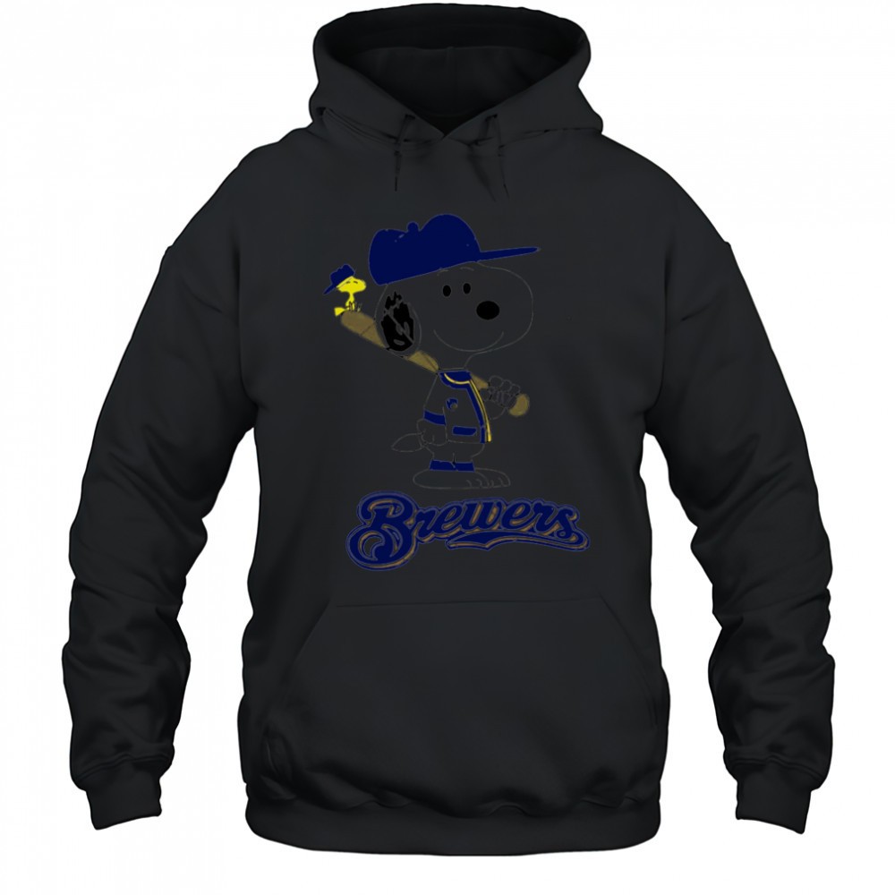 Milwaukee Brewers Snoopy Baseball funny cartoon shirt