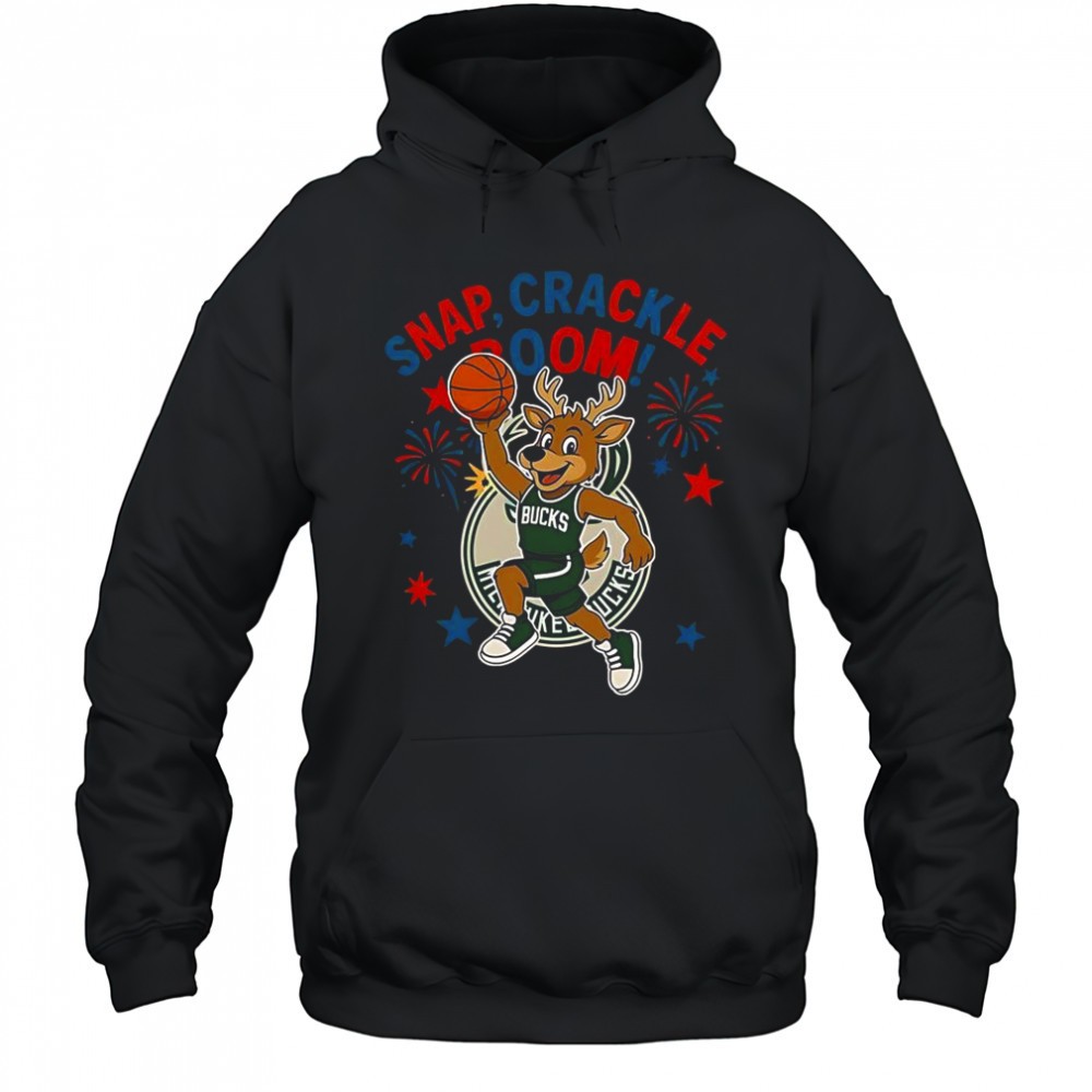 Milwaukee Bucks Snap Crackle Boom Power Of Champions Indepencence Day T-Shirt