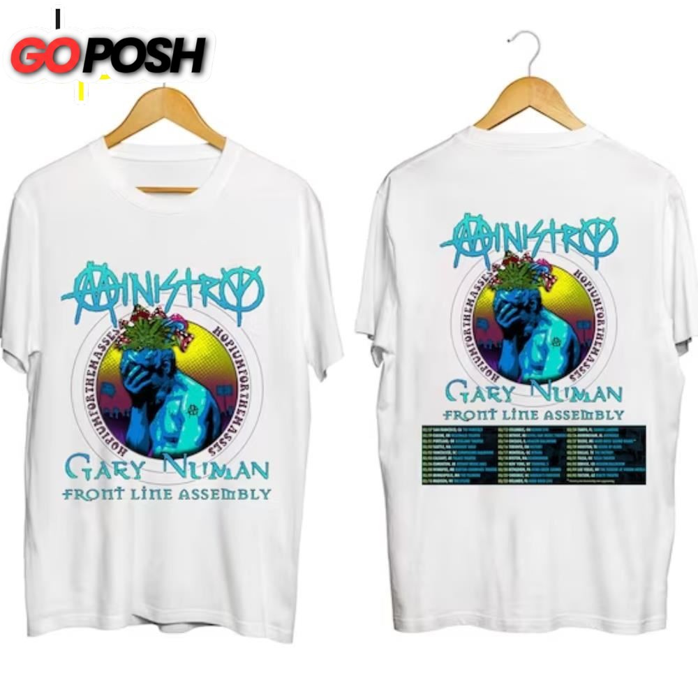 Ministry Spring 2024 Tour With Gary Numan and Front Line Assembly Shirts