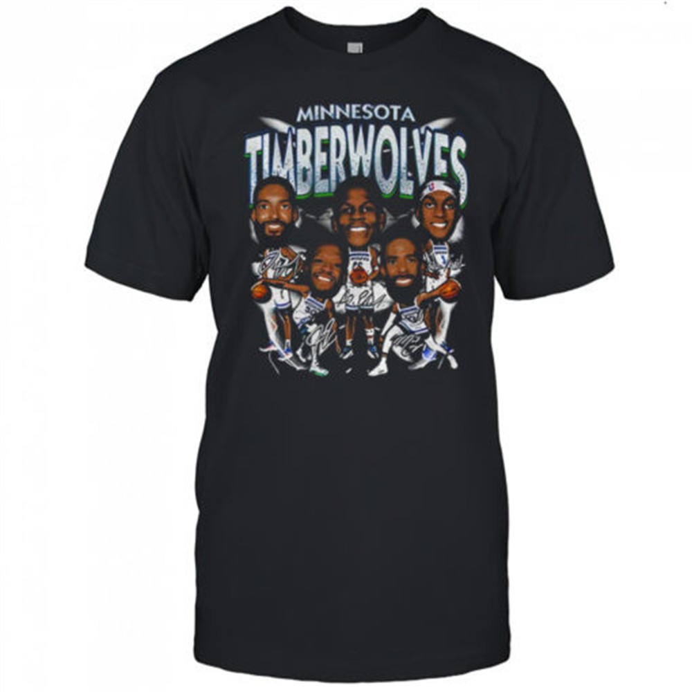 minnesota-timberwolves-nba-basketball-cartoon-all-team-caricature-signatures-shi-lmoubdg2 Minnesota Timberwolves NBA Basketball cartoon all team caricature signatures shirt