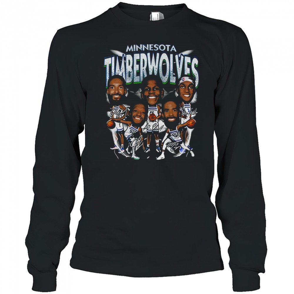 minnesota-timberwolves-nba-basketball-cartoon-all-team-caricature-signatures-shi-lmoubdg2 Minnesota Timberwolves NBA Basketball cartoon all team caricature signatures shirt