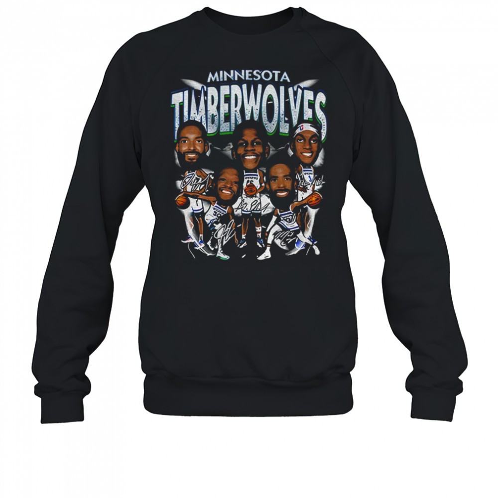 minnesota-timberwolves-nba-basketball-cartoon-all-team-caricature-signatures-shi-lmoubdg2 Minnesota Timberwolves NBA Basketball cartoon all team caricature signatures shirt