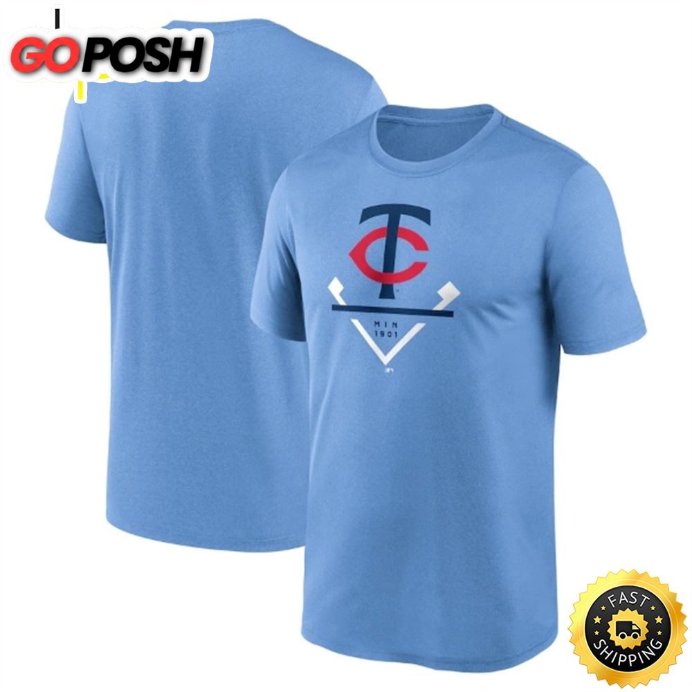 Minnesota Twins 2025 Diamond Icon Legend Performance Light Blue T-shirt