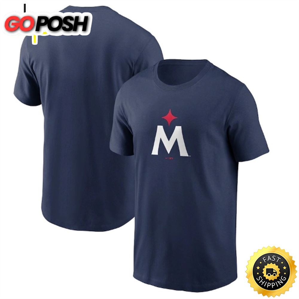 Minnesota Twins 2025 Large Logo Legend Navy T-shirt