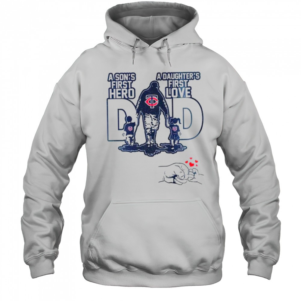 Minnesota Twins Dad A sons first hero a daughters first love Happy Fathers Day 2025 shirt
