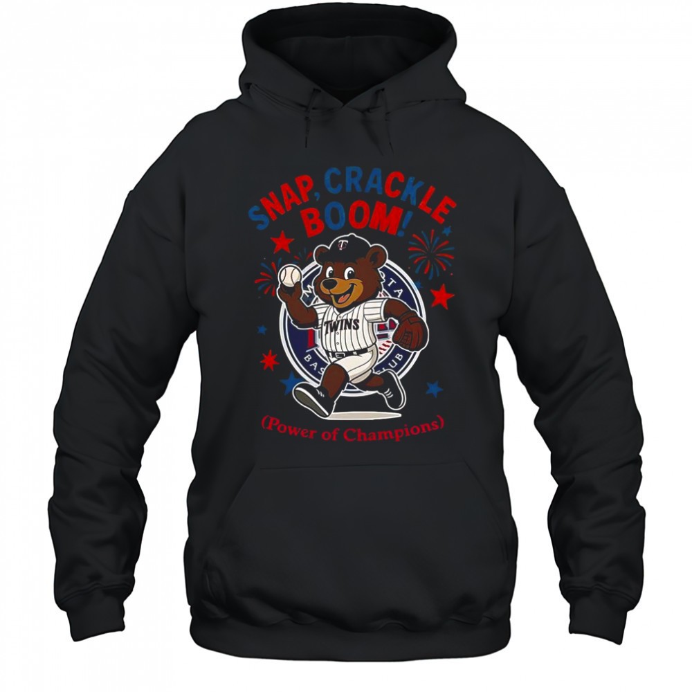Minnesota Twins Snap Crackle Boom Power Of Champions Indepencence Day T-Shirt