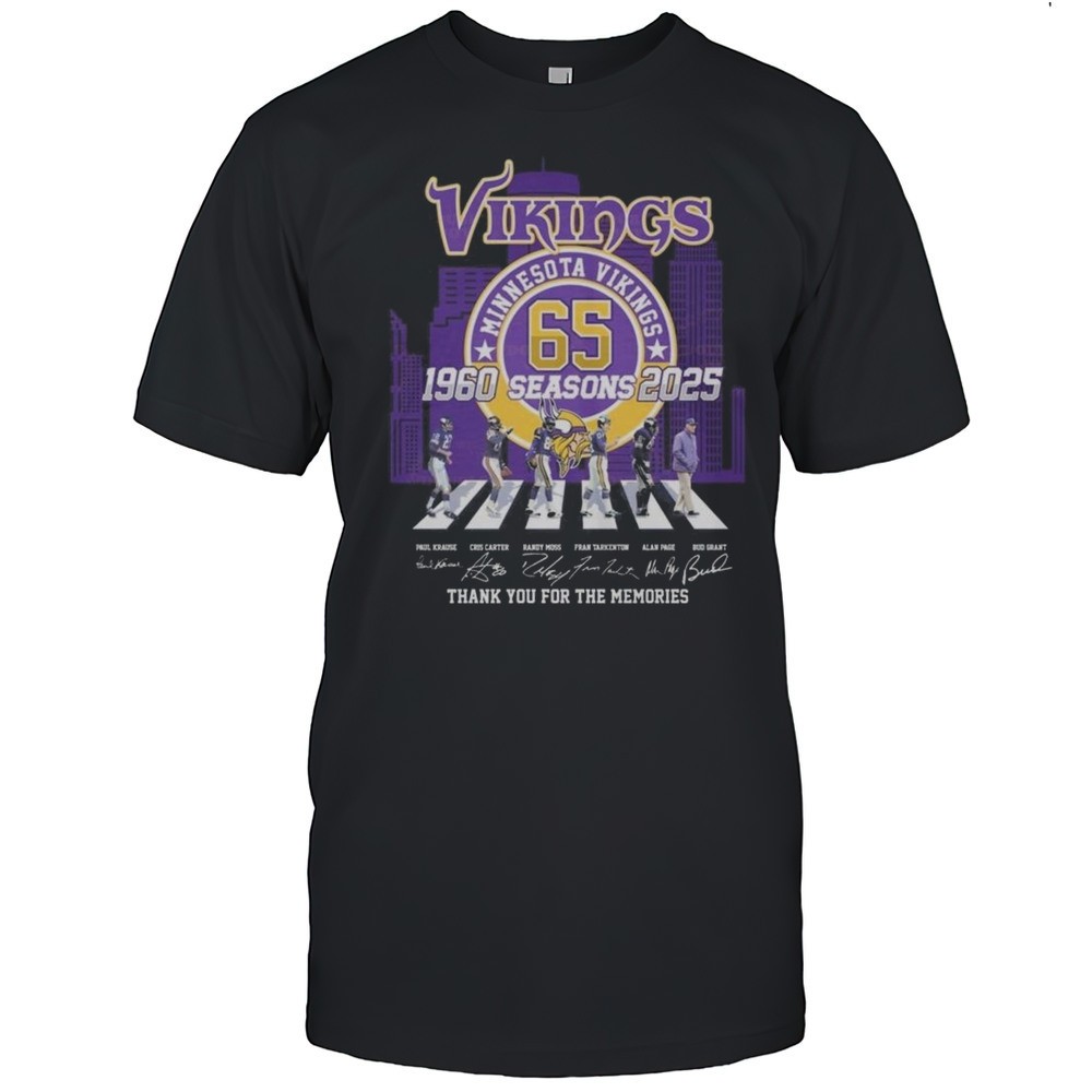 minnesota-vikings-65-seasons-1960-2025-thank-you-for-the-memories-signatures-wal-xc3lbjcq Minnesota Vikings 65 Seasons 1960-2025 Thank You For The Memories Signatures Walking Shirt