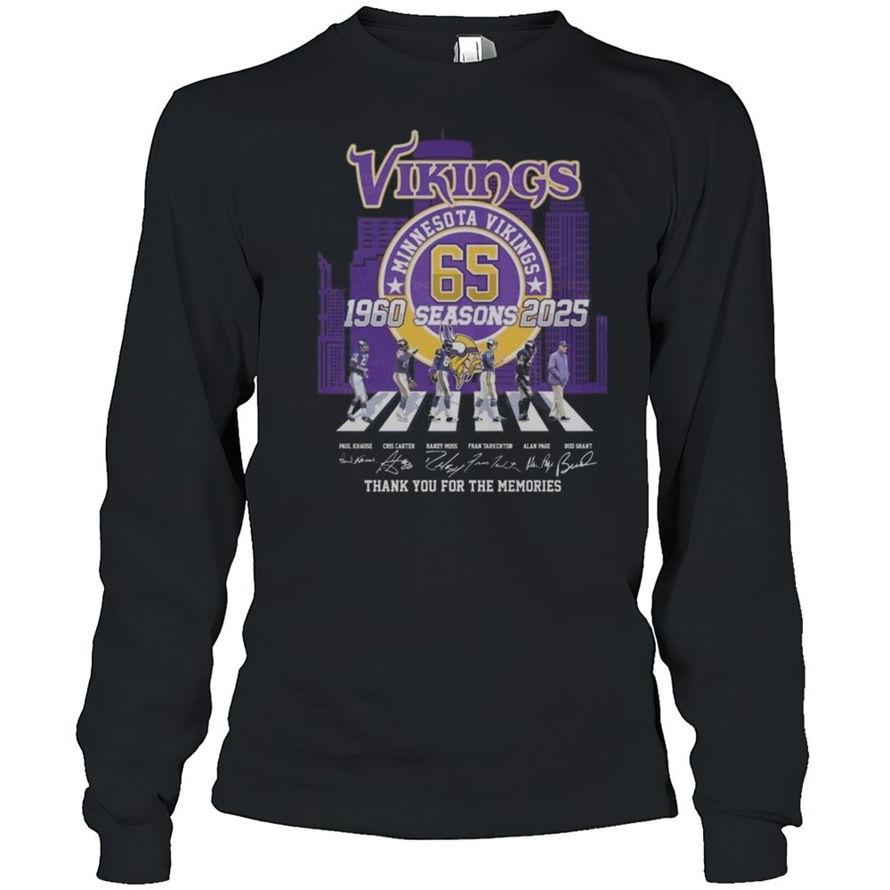 minnesota-vikings-65-seasons-1960-2025-thank-you-for-the-memories-signatures-wal-xc3lbjcq Minnesota Vikings 65 Seasons 1960-2025 Thank You For The Memories Signatures Walking Shirt