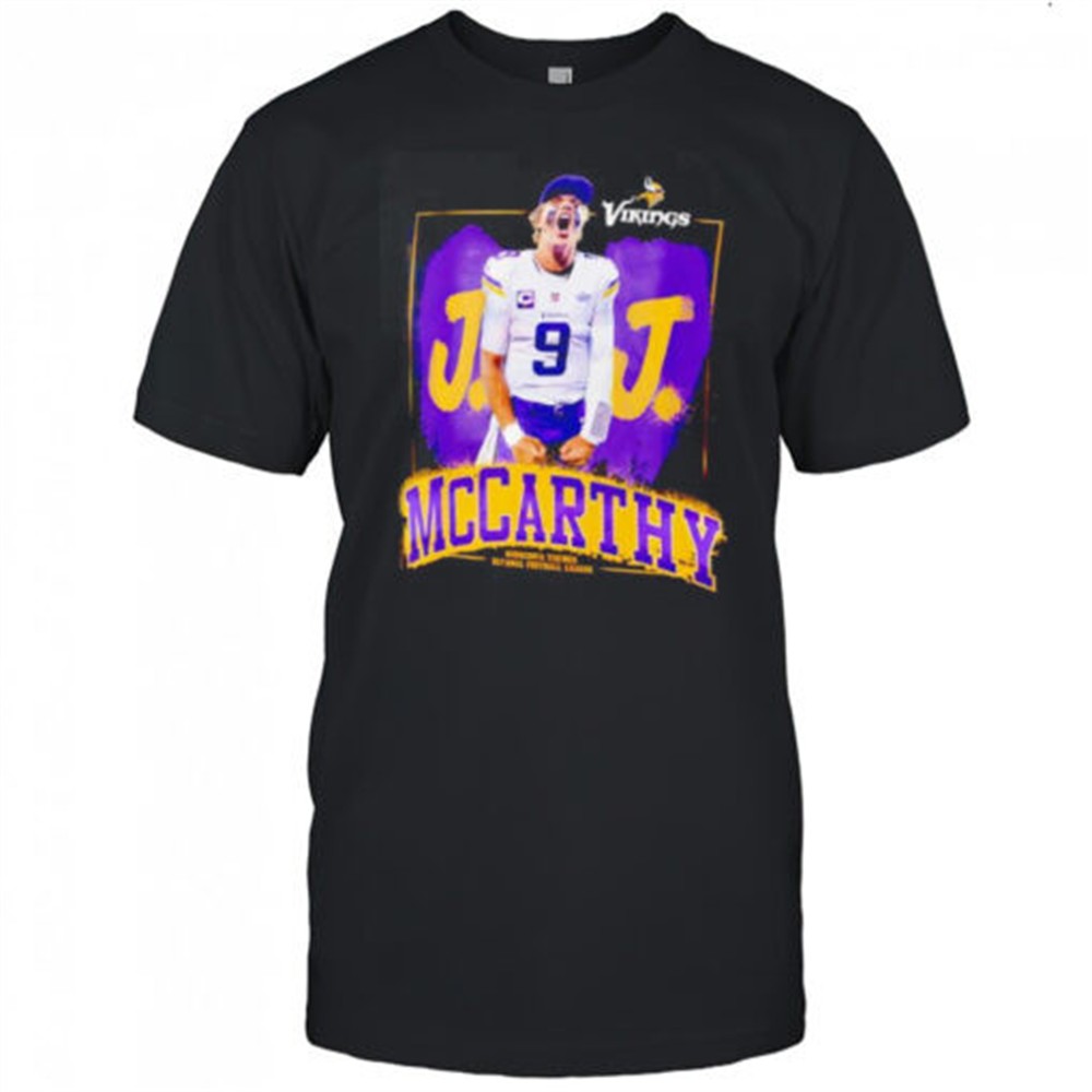 minnesota-vikings-jj-mccarthy-black-player-graphic-shirt-8nm6j8jo Minnesota Vikings JJ McCarthy Black Player graphic shirt