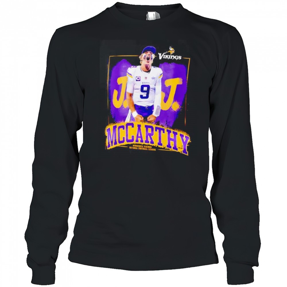 minnesota-vikings-jj-mccarthy-black-player-graphic-shirt-8nm6j8jo Minnesota Vikings JJ McCarthy Black Player graphic shirt