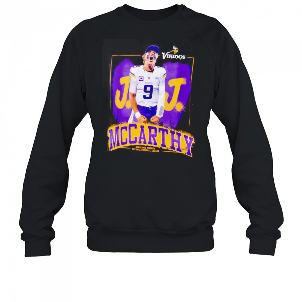 minnesota-vikings-jj-mccarthy-black-player-graphic-shirt-8nm6j8jo Minnesota Vikings JJ McCarthy Black Player graphic shirt