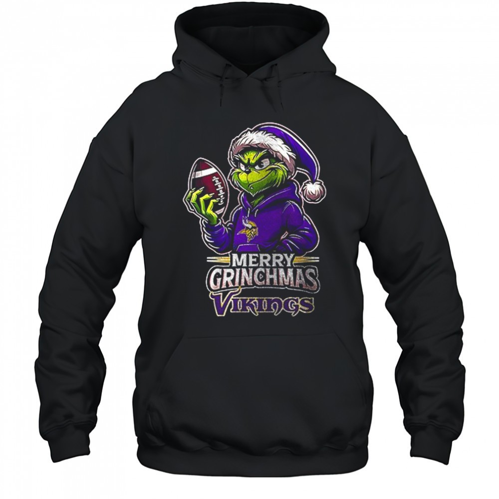 Minnesota Vikings Merry Grinchmas they hate us because they aint us shirt