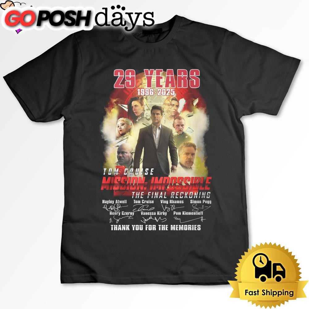 Mission Inpossible The Final Reckoning 29Th Anniversary T Shirt