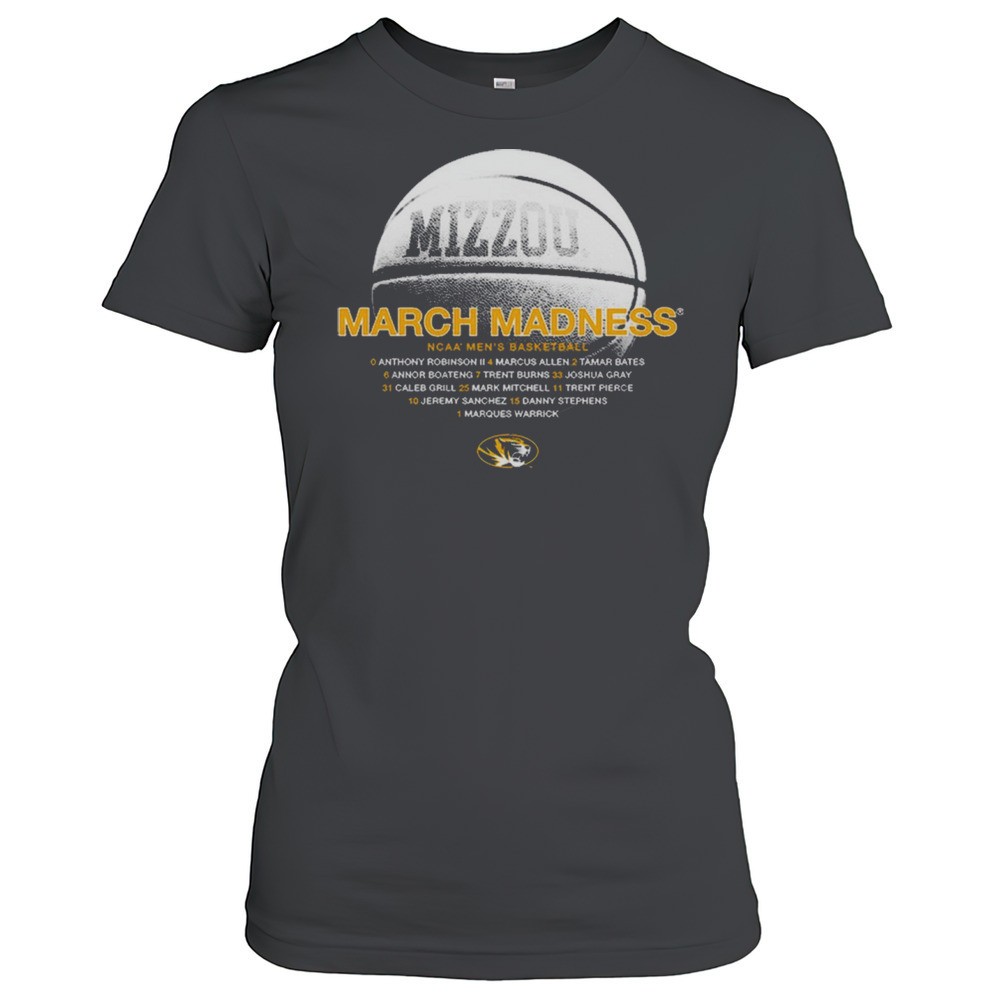 missouri-tigers-ncaa-mens-basketball-march-madness-2025-anthony-robinson-marcus-9nv9u12m Missouri Tigers NCAA Mens Basketball March Madness 2025 Anthony Robinson Marcus Allen Tamar Bates Roster T-shirt