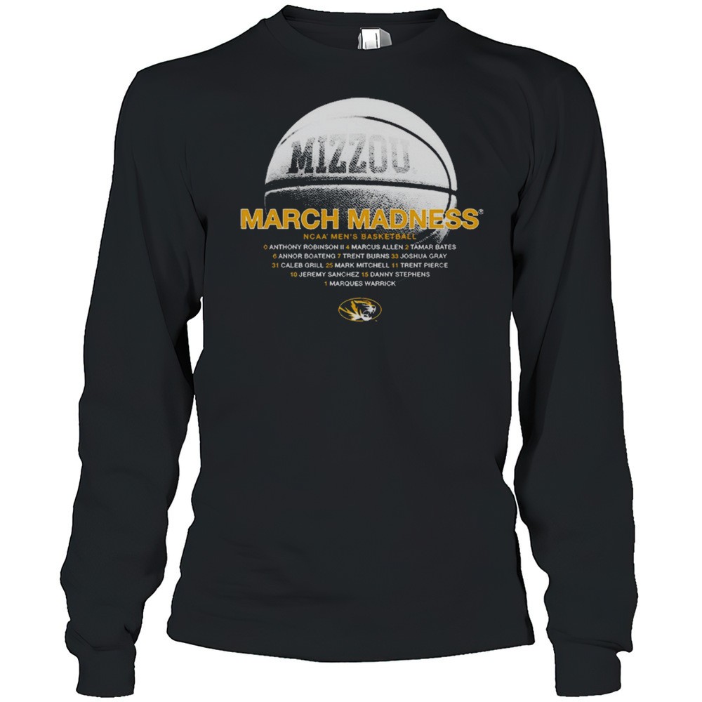 missouri-tigers-ncaa-mens-basketball-march-madness-2025-anthony-robinson-marcus-9nv9u12m Missouri Tigers NCAA Mens Basketball March Madness 2025 Anthony Robinson Marcus Allen Tamar Bates Roster T-shirt