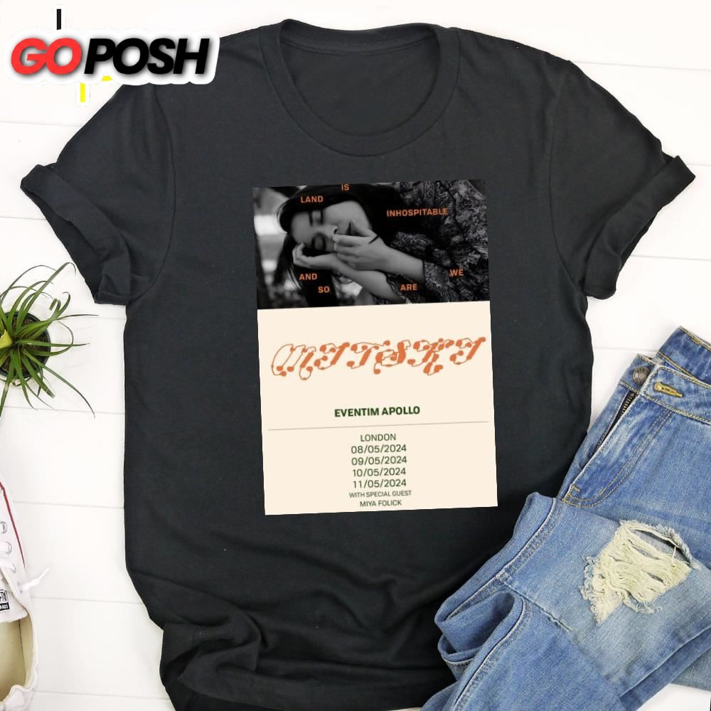 Mitski Land Is Inhospitable And So Are We 2025 Uk Tour T-Shirt
