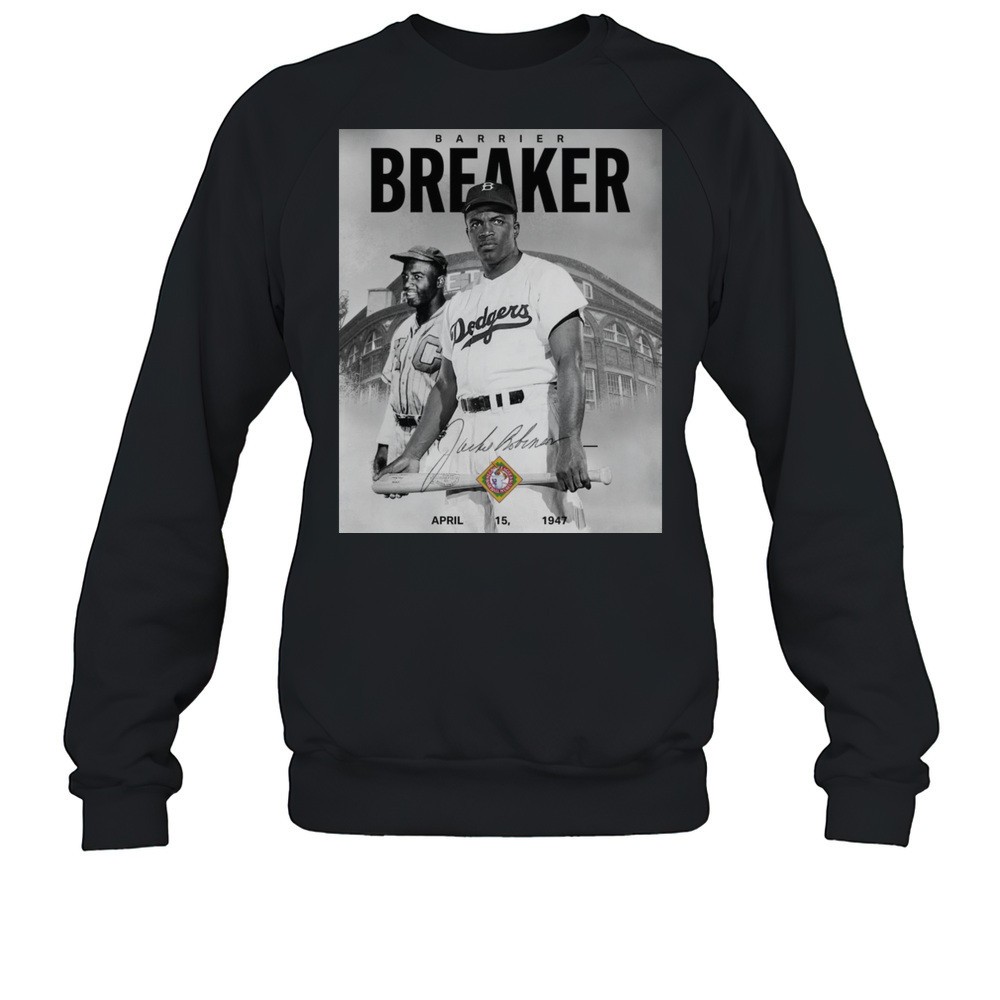 MLB Los Angeles Dodgers Barrier Breaker April 15 1947 Signature Poster T-shirt