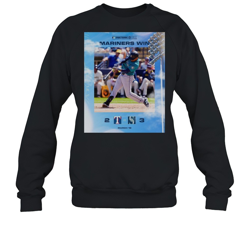 MLB Spring Training 2025 Seattle Mariners Win 3-2 Texas Rangers Final Score March 19 T-shirt
