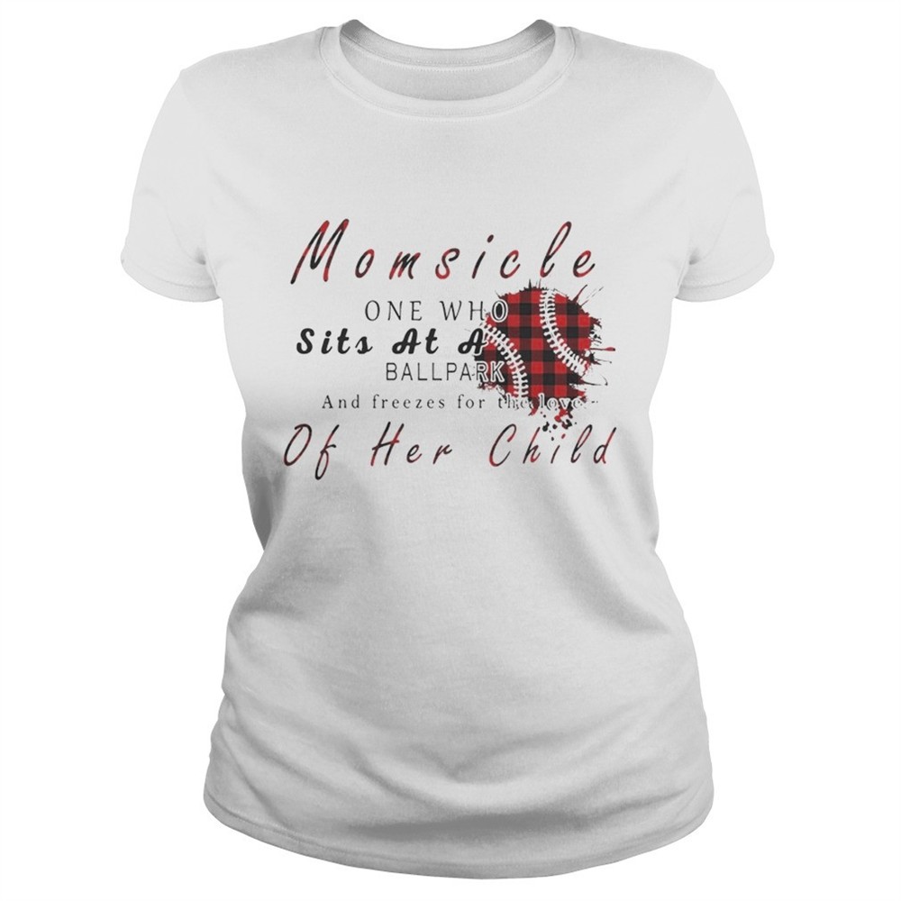 Momsicle One Who Sits As A Ballpark And Freezes For The Love Of Her Child Softball Plaid Version shirt