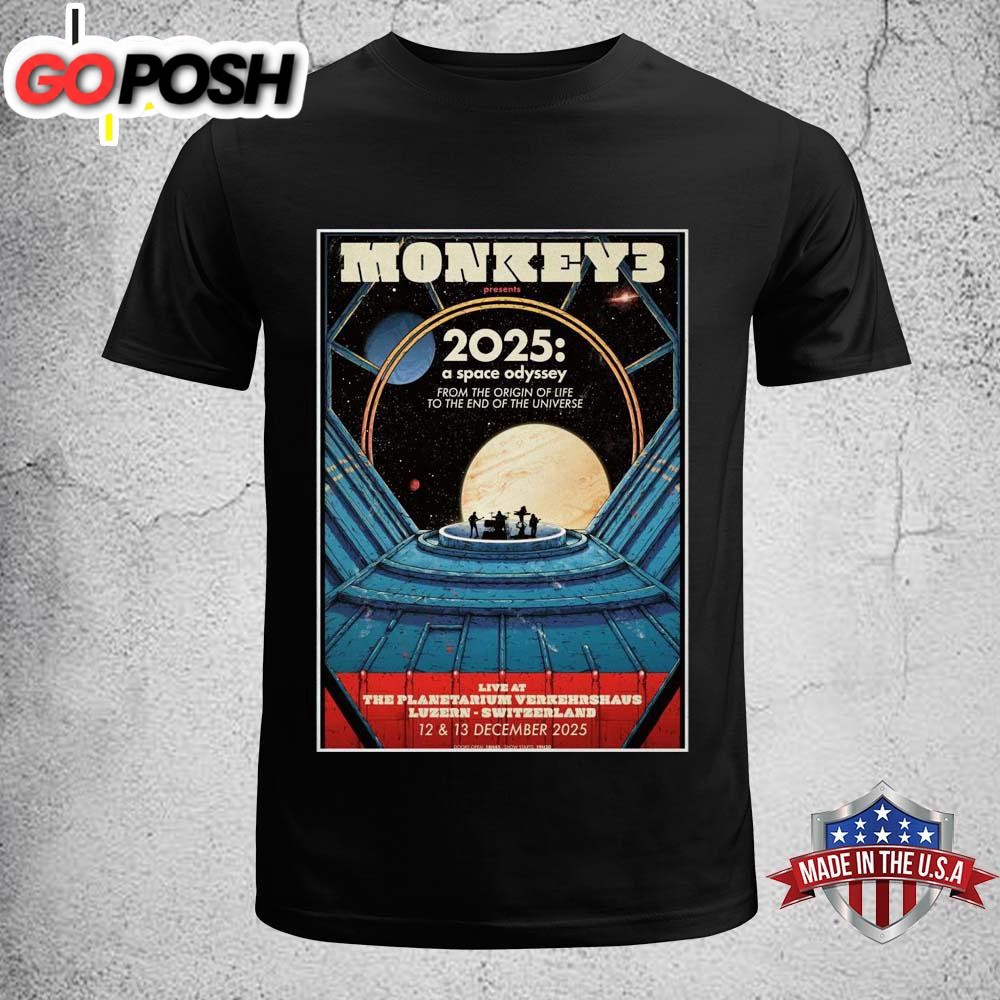 Monkey3 Fall Tour Dec 2025 Live at the Luzern Planetarium Unisex T-Shirt