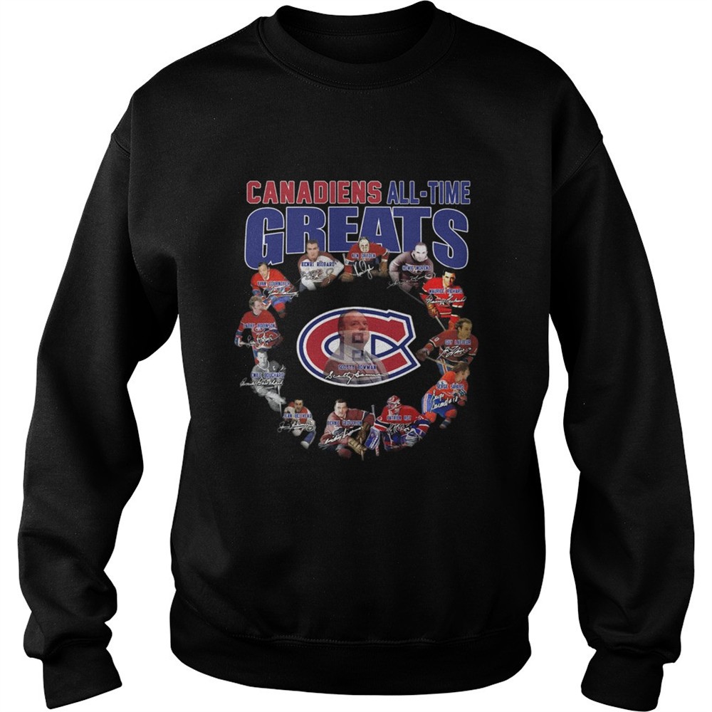 Montreal Canadiens Alltime Greats Players Signatures shirt
