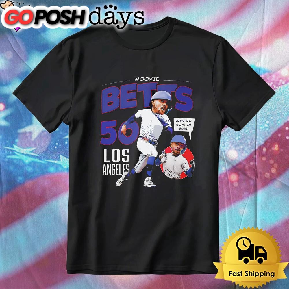 Mookie Betts Los Angeles Baseball Player Comic Style T-Shirt