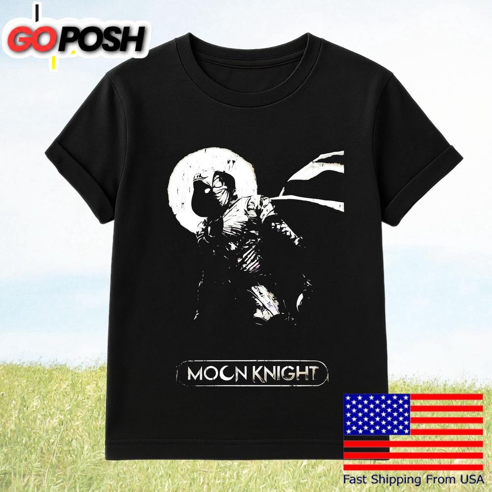 Moon Knight Hero Pose Graphic Retro Marvel T-Shirt
