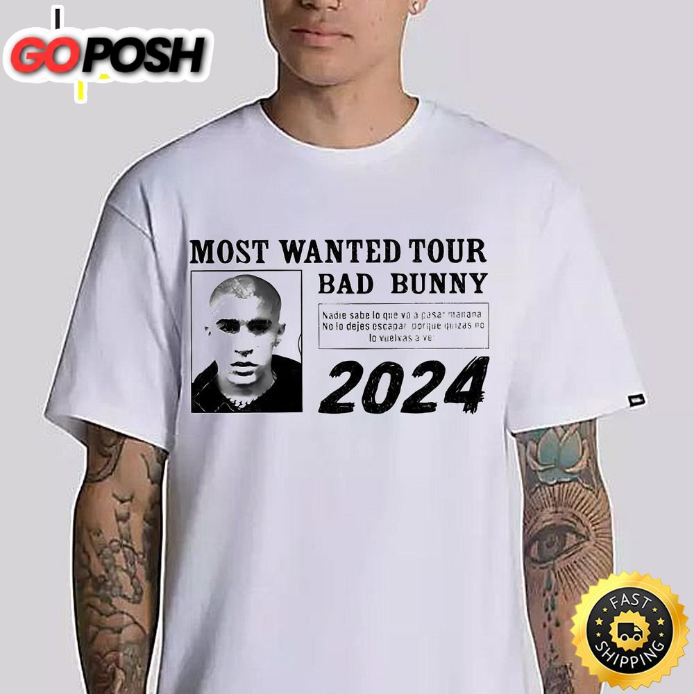 Most Wanted Tour New Bad Bunny 2025 T-Shirt