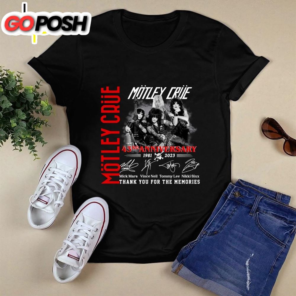 Motley Crue 43rd Anniversary 1981 2025 Signature Shirt