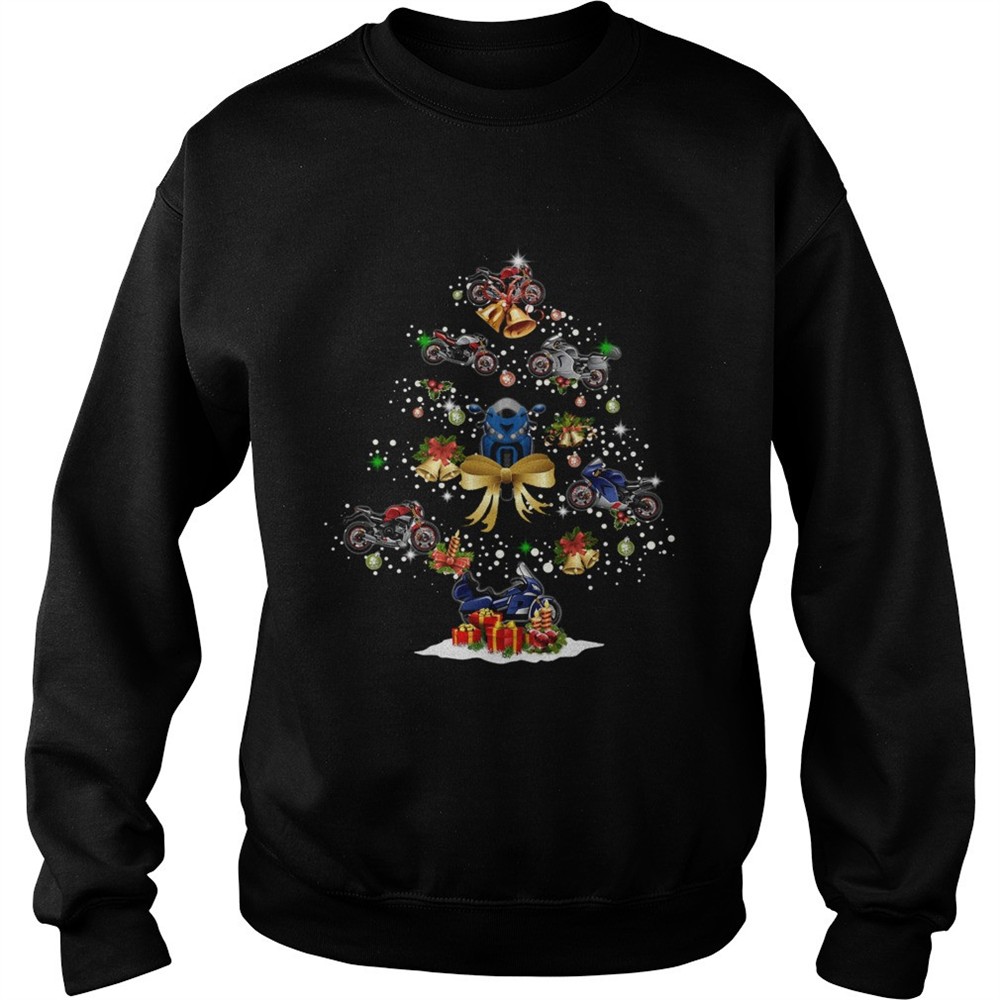 Motorcycle Christmas Tree Shirt