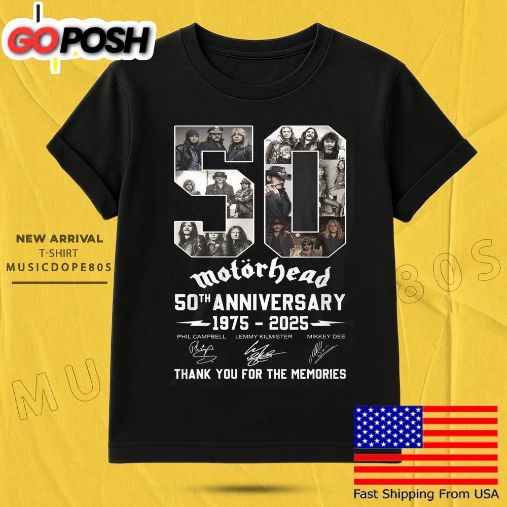 Motorhead 50Th Anniversary 2025 T Shirt